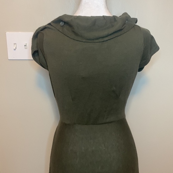 Anthropologie Sparrow Cashmere Blend Green Knit Sweater Dress NWT Size Small - Picture 5 of 9